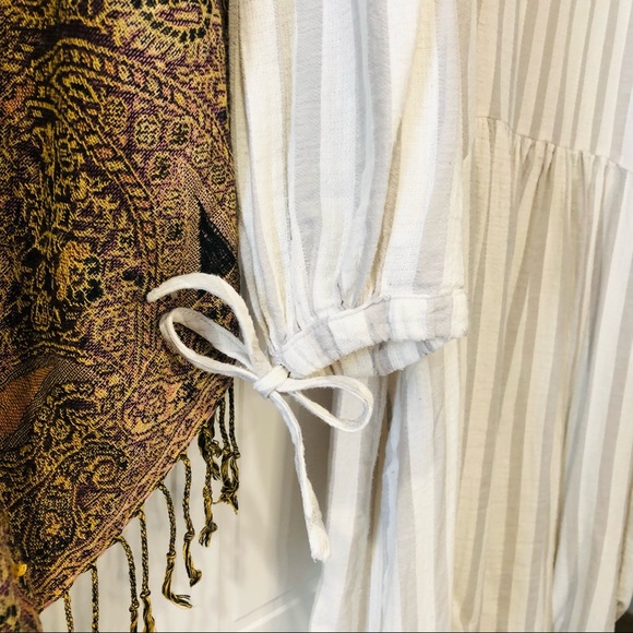 SOLD JAASE Long Balloon Sleeve High Low Midi Dress L - Picture 8 of 8